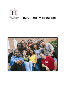 UNIVERSITY HONORS - Honors College