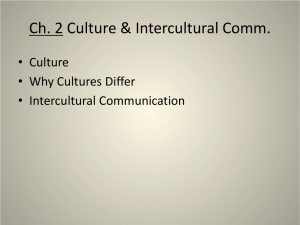 Ch. 2 Culture & Intercultural Comm
