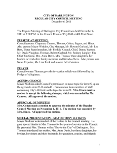 2011 Council Minutes