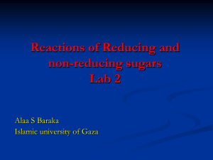 Reactions of Reducing Sugars Lab 2