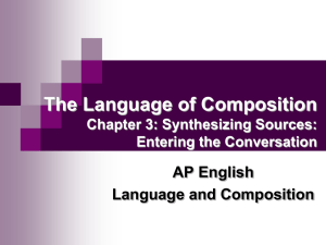 The Language of Composition Ch3