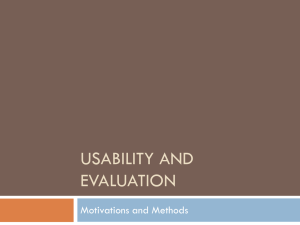 Usability and Evaluation