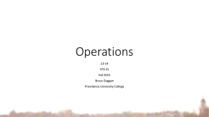 Operations - Providence University College