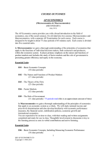 Course Outcomes AP Economics