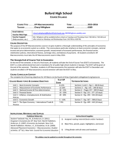 The AP Macroeconomics Syllabus