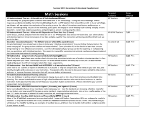 Social Studies Sessions