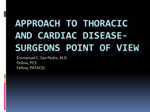 Approach to Thoracic and Cardiac Disease