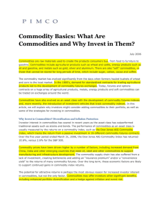 Commodity Basics from PIMCO