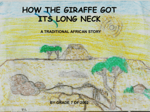 How the Giraffe Got it's Long Neck