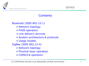 Lecture 2: WPAN