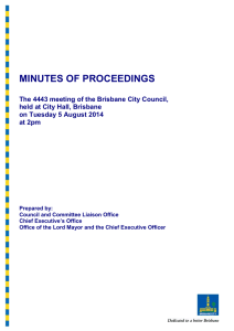table of contents - Brisbane City Council
