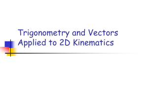 3. Vectors and Trigonometry Applied to 2D Kinematics