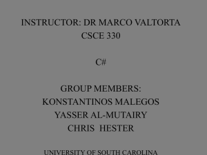 Malegos, Al-Mutairi, Hester: C# (PowerPoint) - CSE