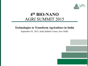 Technologies to Transform Agriculture in India