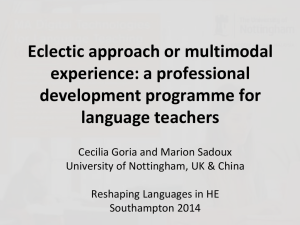 Eclectic approach or multimodal experience: a professional