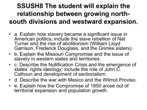 SSUSH8 The student will explain the relationship between