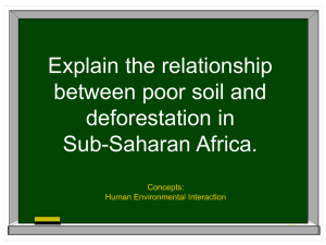 SS7G2b Explain the relationship between poor soil and