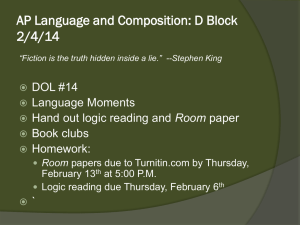 AP Language and Composition: D Block 2/3/14