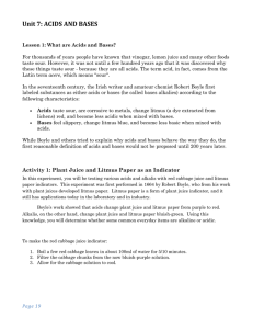 Unit 7: ACIDS AND BASES