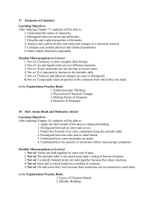 17 Elements of Chemistry Learning Objectives After studying