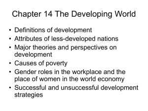 Chapter 13 The Developing World
