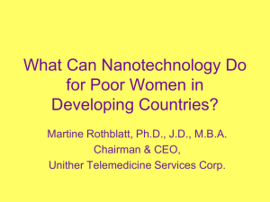 What Can Nanotechnology Do for Poor Women in Developing