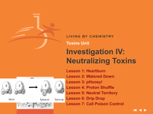 Toxins Unit Investigation IV