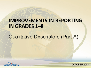 Improvements for Reporting Grades Primary