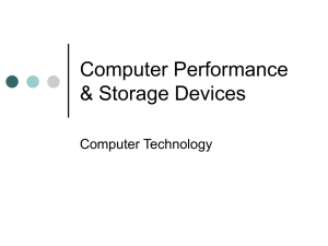 Computer Performance and Storage Devices