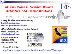 Seismic Waves - Purdue University