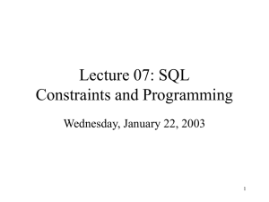 Constraints and Programming