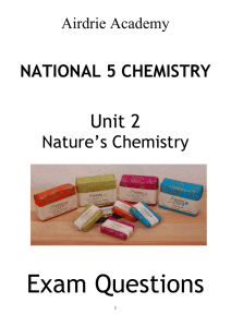 N5 Unit 2 Natures Chem Past Papers