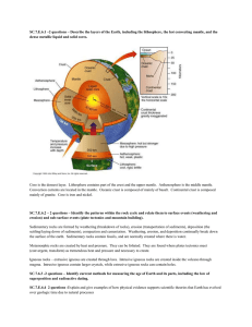 SC.7.E.6.1 –2 questions – Describe the layers of the Earth, including