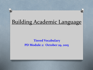 Building Academic Language