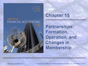 Chapter 15 Partnerships