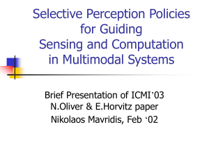 Selective Perception Policies for Guiding Sensing