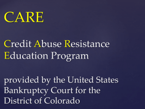 CARE-Presentation - Colorado Consumer Bankruptcy