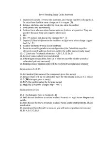 Level Bonding Study Guide Answers Copper (II) sulfate (reverse the