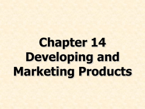 Developing and Marketing Products