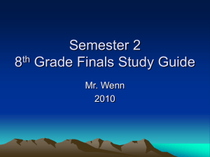Semester 2 8th Grade Finals Study Guide