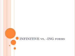 infinitive vs ing forms