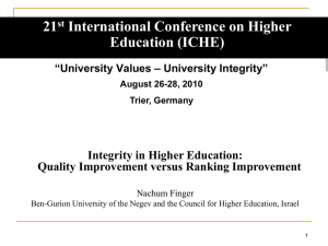 Slide 1 - International Conference on Higher Education