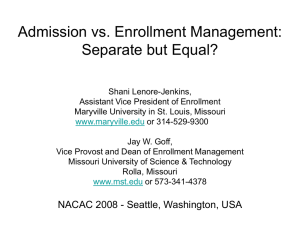 Admission vs. Enrollment Management