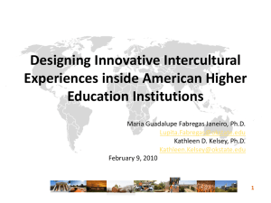 Designing Innovative Intercultural Experiences inside American