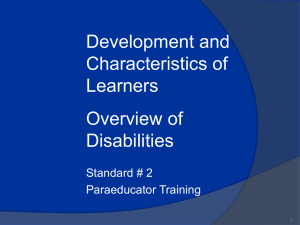 Overview of Disabilities