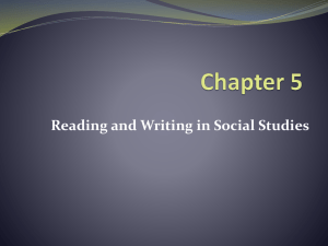 Reading and Writing in Social Studies