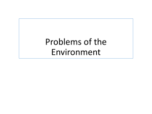 Problems of the Environment