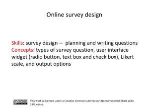 Survey design