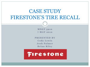 case study firestone's tire recall