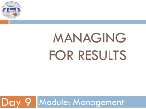 Managing for Results,Mr.Suwarn Kumar Singh /mr.Sudeep Tripathee